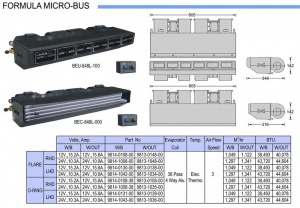 Испаритель автокондиционера FORMULA MICRO-BUS 848L