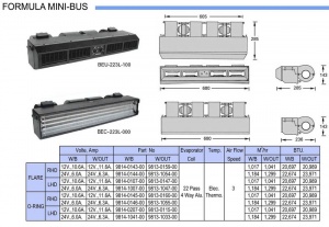 Испаритель автокондиционера FORMULA MINI-BUS 223L