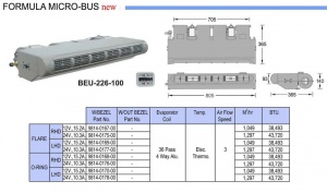 Испаритель автокондиционера FORMULA MICRO-BUS new 226